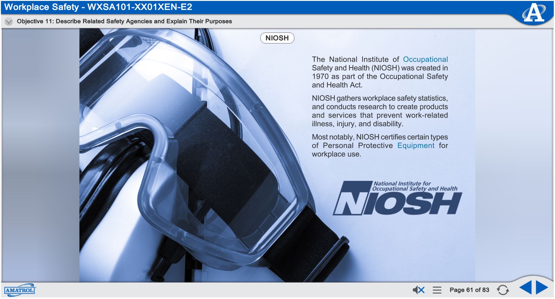 NIOSH Overview Safety Practices and Regulations