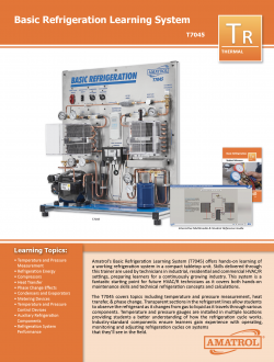 Amatrol Basic Refrigeration Learning System T7045